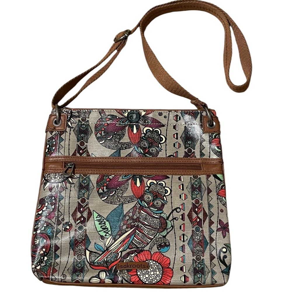 Sakroots Boho Owl‎ Crossbody, EUC